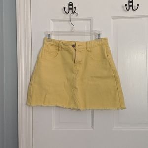 Princess Polly yellow denim skirt